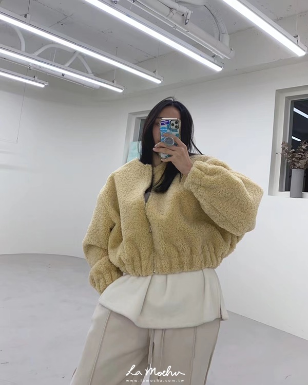 (限量商品)兩色可愛羔羊毛外套